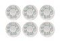Hermia Set de 6 platos de postre Green Leaf en porcelana verde y blanco